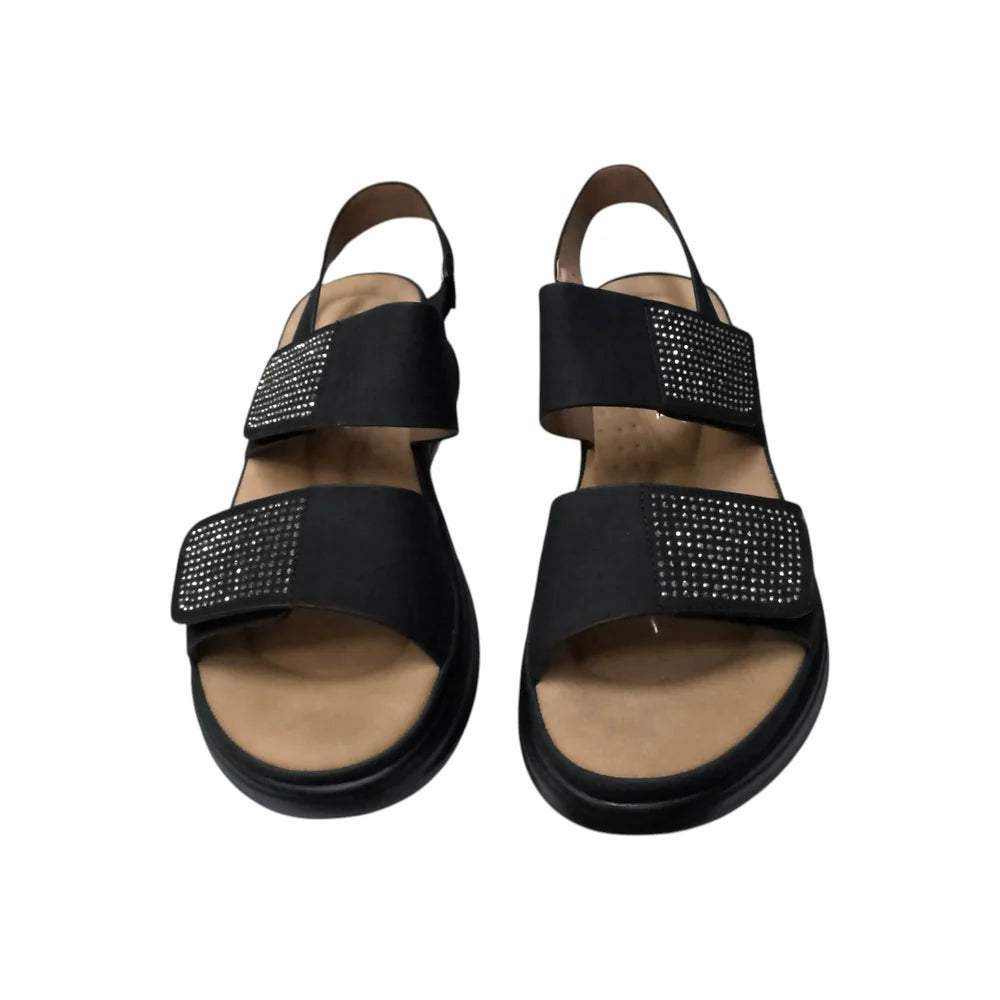 Sandale damă 60410-25 negre cu ștrasuri