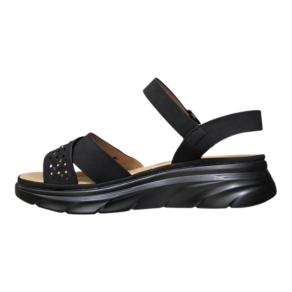 Sandale damă negre cu barete încrucișate 88772