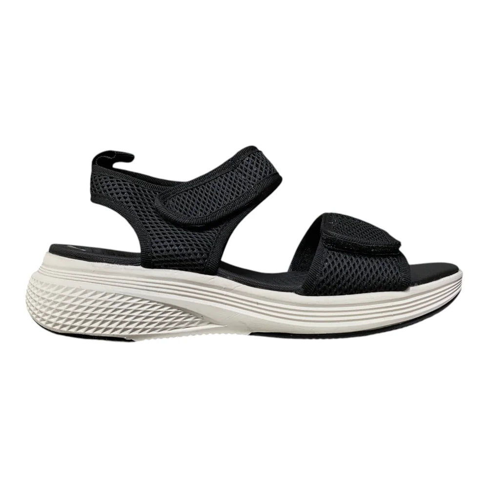 Sandale negre sport cu talpă albă 49