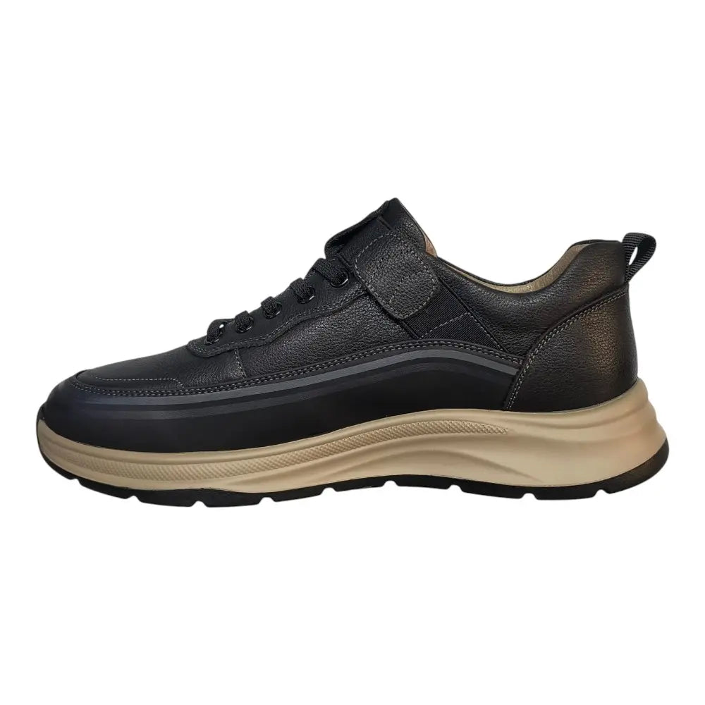 Pantofi sport bărbați din piele naturală 308 negru