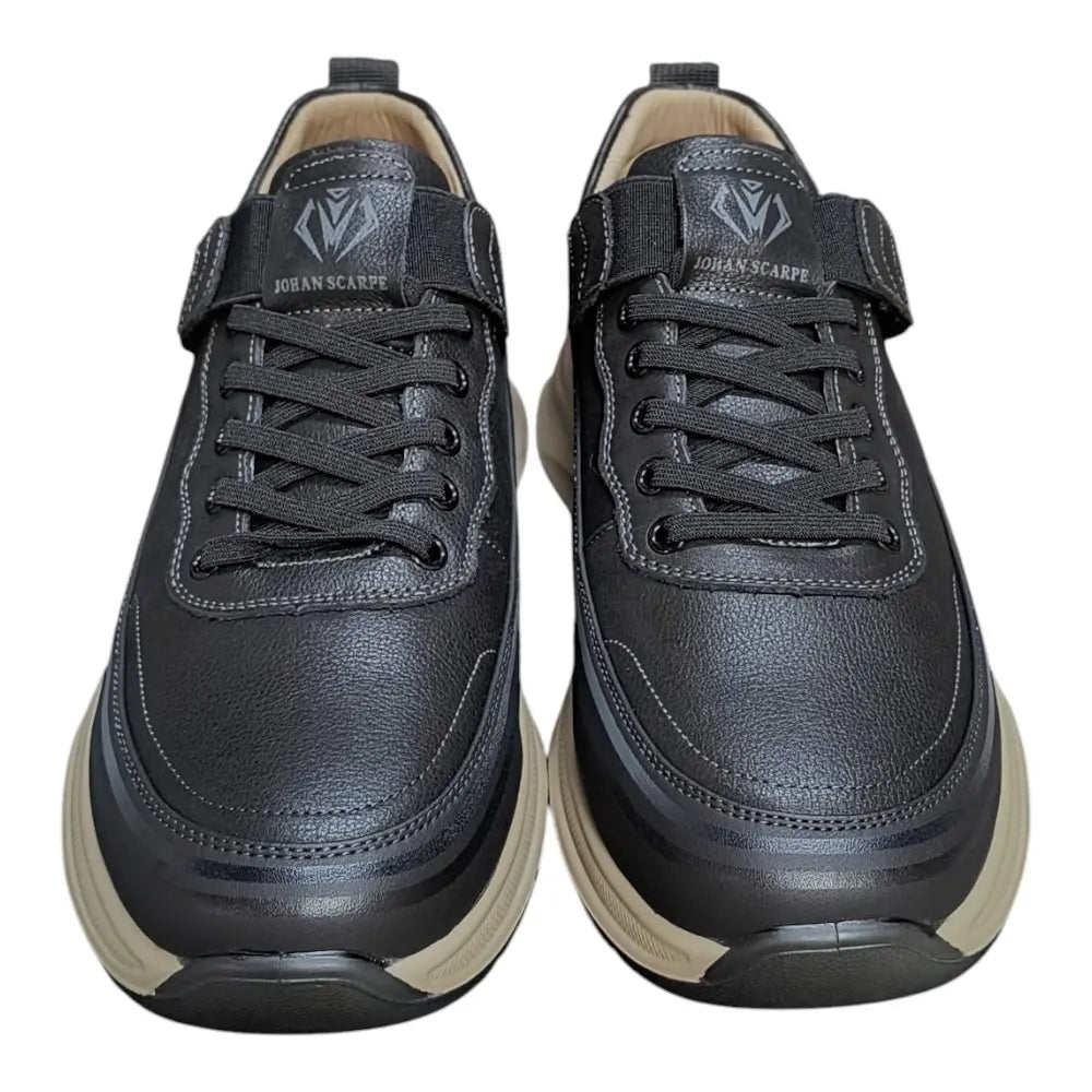 Pantofi sport bărbați din piele naturală 308 negru