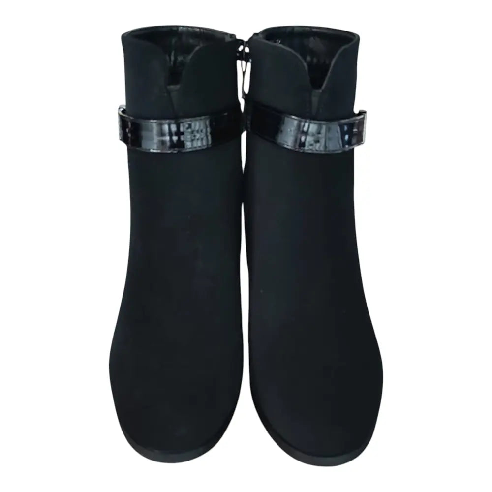 Botine negre din piele ecologică 357 negru