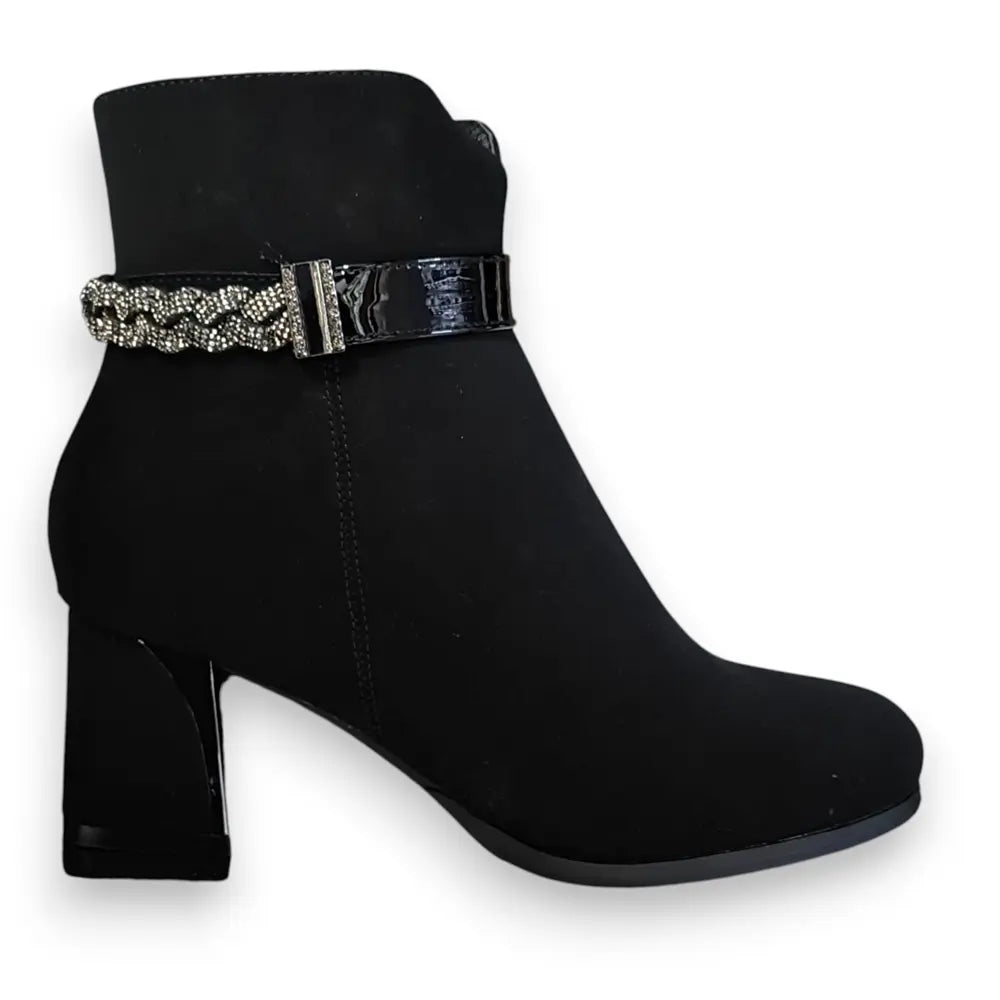 Botine negre din piele ecologică 357 negru