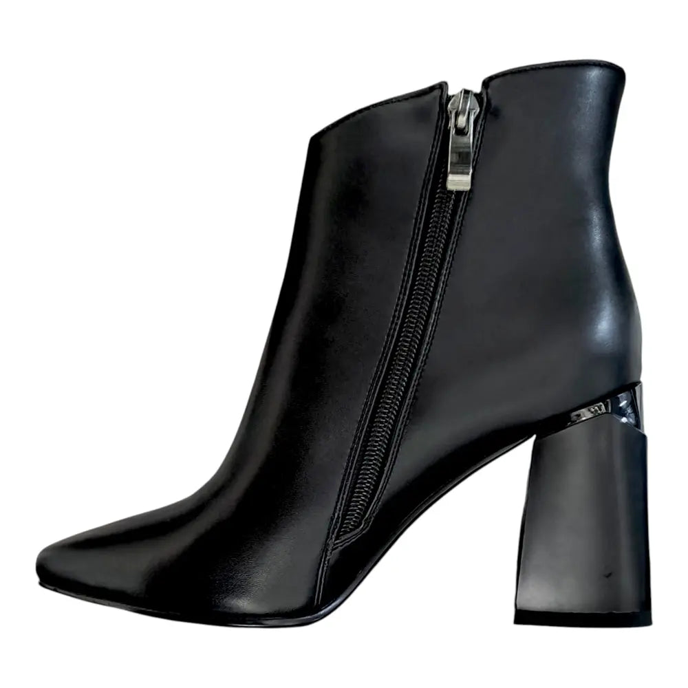 Botine negre din piele ecologică 196-3