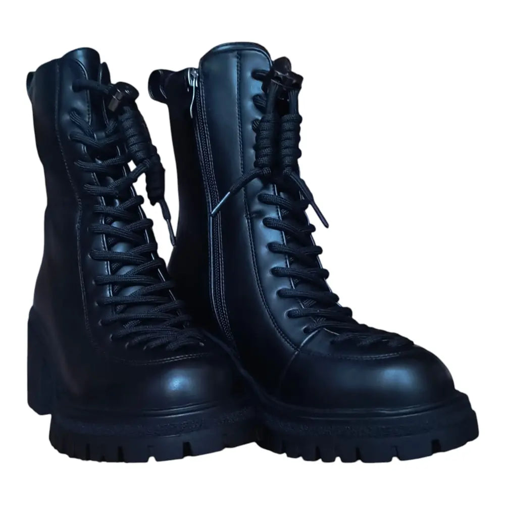 Ghete negre din piele ecologică 187