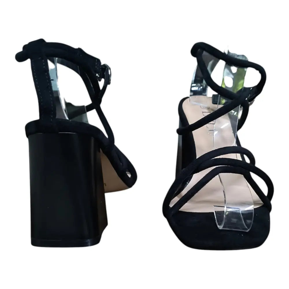 Sandale negre LU-150 toc gros