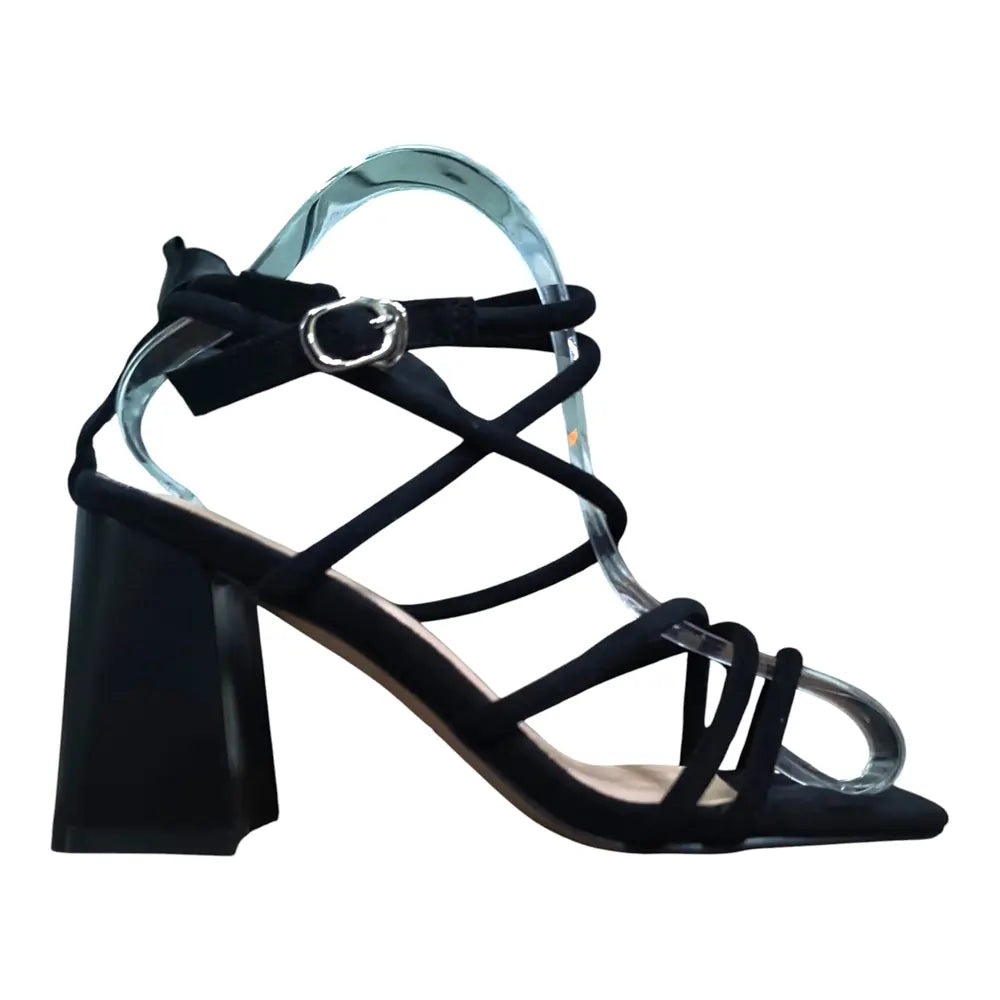 Sandale negre LU-150 toc gros