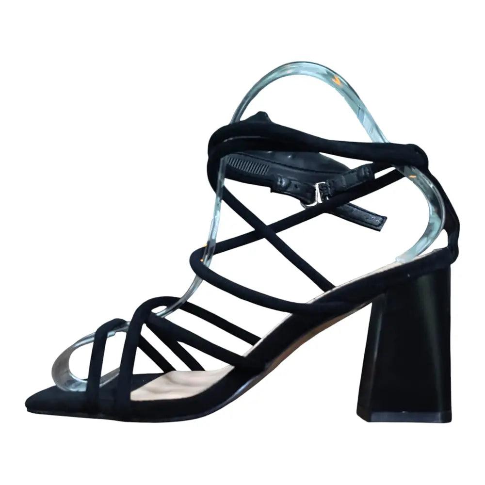 Sandale negre LU-150 toc gros