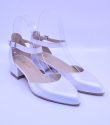 Pantofi cu toc gros 480 albi