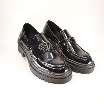 Pantofi casual dama 6314 negru lucios