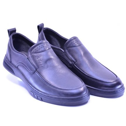 Pantofi casual barbati 8F075 negri fara sireturi