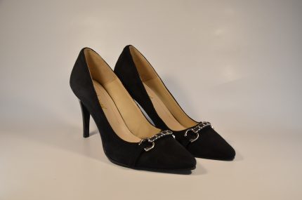 Pantofi stiletto 831 negru velur