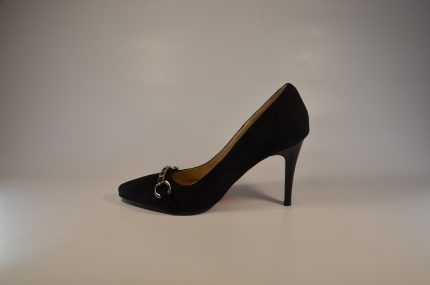 Pantofi stiletto 831 negru velur