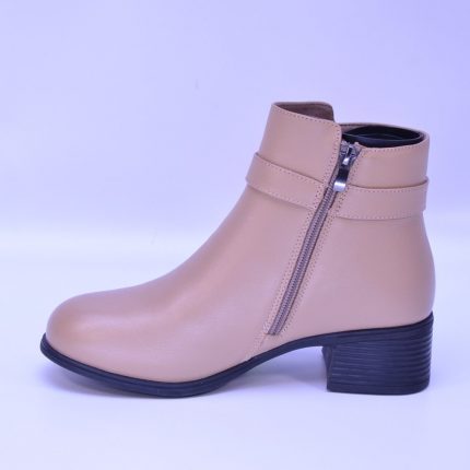 botine dama piele 25115 apricot