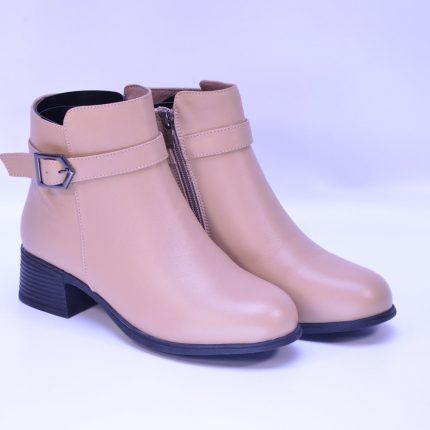 botine dama piele 25115 apricot