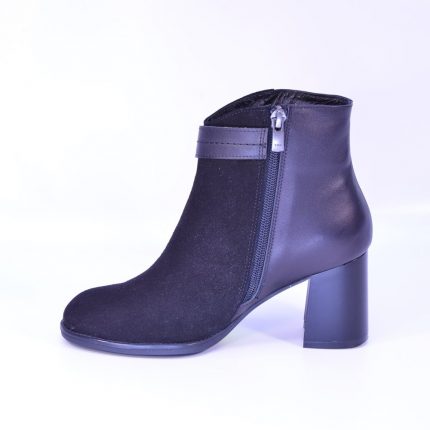 botine cu toc gros 5101 negru