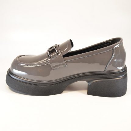 loafers dama piele 2628 gri lac