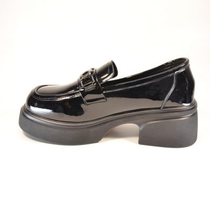 loafers dama piele 2628 negri lac