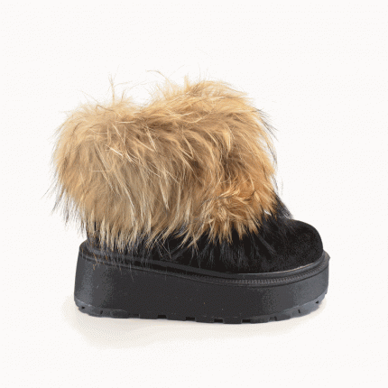 ghete tip ugg 73 negre imblanite