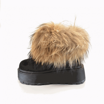 ghete tip ugg 73 negre imblanite