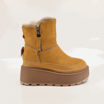 Ghete tip ugg dama 75 camel