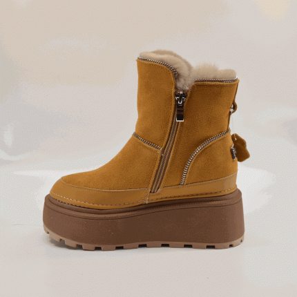 Ghete tip ugg dama 75 camel