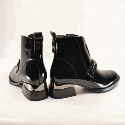 botine dama 896 negre lacuite