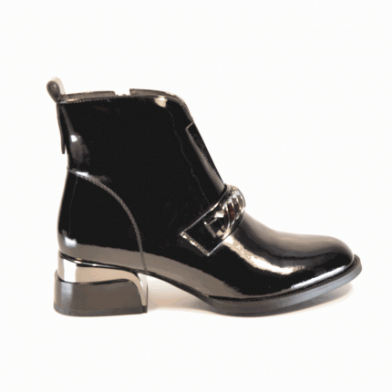 botine dama 896 negre lacuite