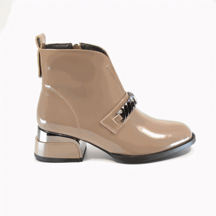 botine dama 896 bej lacuite